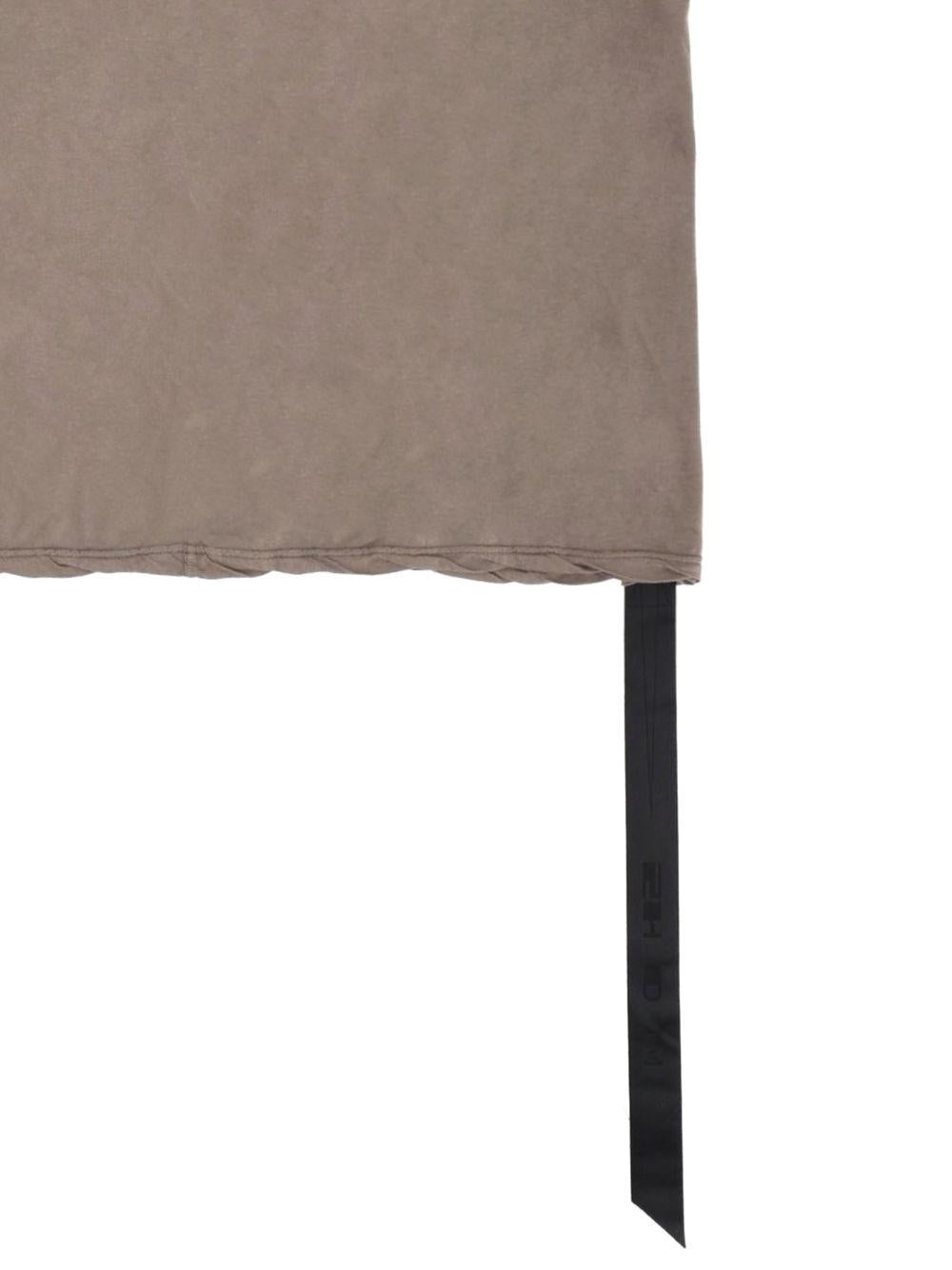 T-shirt con orlo a taglio vivo in beige Rick owens drkshdw - uomo 