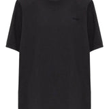 T-shirt a maniche corte con logo ricamato in nero The attico - donna 