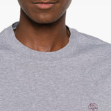 T-shir a maniche corte con logo in grigio 