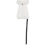 Gilet con cappuccio e zip in bianco Rick owens drkshdw - uomo 
