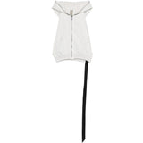 Gilet con cappuccio e zip in bianco Rick owens drkshdw - uomo 