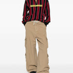 Polo a righe con zip in rosso e nero Martine rose - unisex 