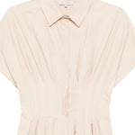Abito midi a pieghe con blocchi di colore in beige Antonelli - donna 