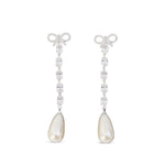 Orecchini pendenti con fiocco in argento Self-portrait - donna 