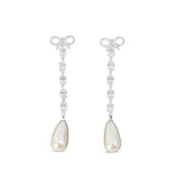 Orecchini pendenti con fiocco in argento Self-portrait - donna 