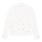 Giacca doppiopetto con decorazione in bianco Alessandra Rich - donna 