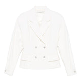 Giacca doppiopetto con decorazione in bianco Alessandra Rich - donna 