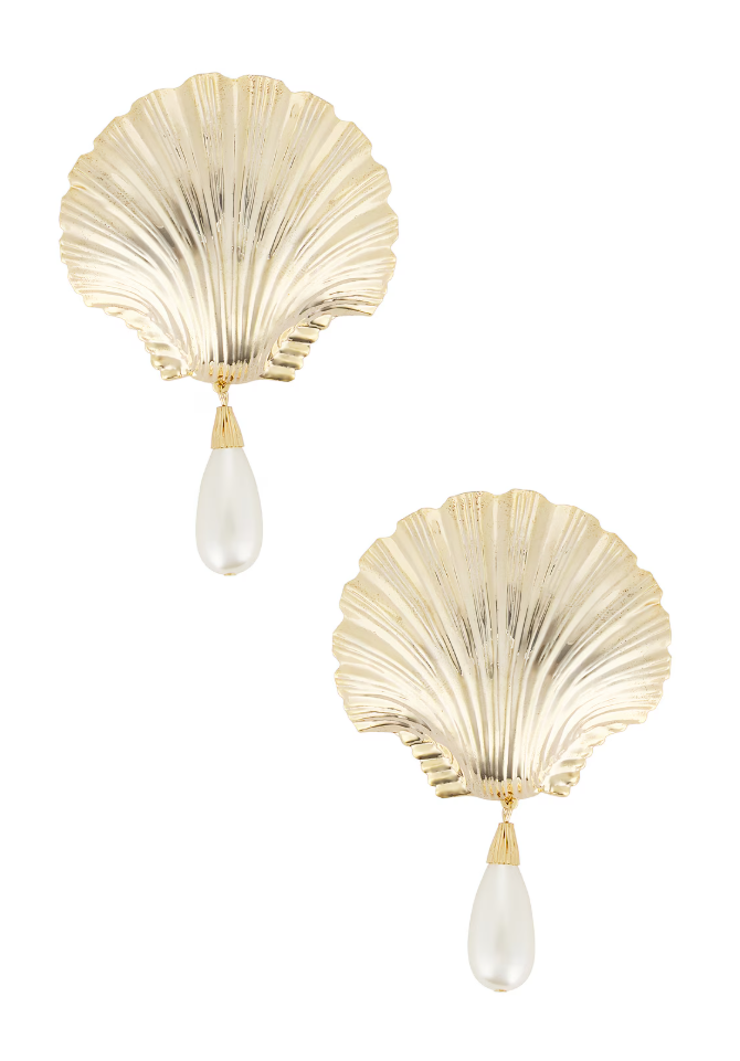 Orecchini con perle shell color oro Rowen Rose - donna 