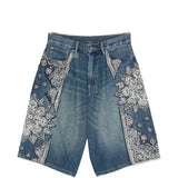 Shorts jesse con bandana e applicazioni in blu R13 - donna 