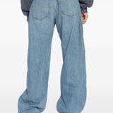 Jeans boyfriend con logo goffrato in blu Alexander wang  - donna 