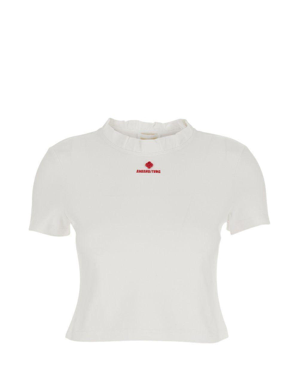 T-shirt con logo in marrone Shushu/tong - donna 