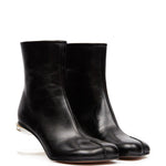 Stivaletti con tacco largo in nero Mm6 maison margiela - donna 