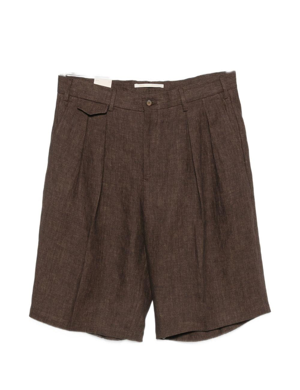 Pantaloncini con dettagli a pieghe in marrone Briglia 1949 - uomo 