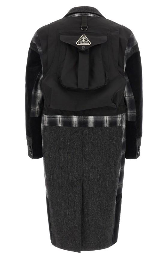 Cappotto patchwork Filson in nero  Junya Watanabe - uomo 