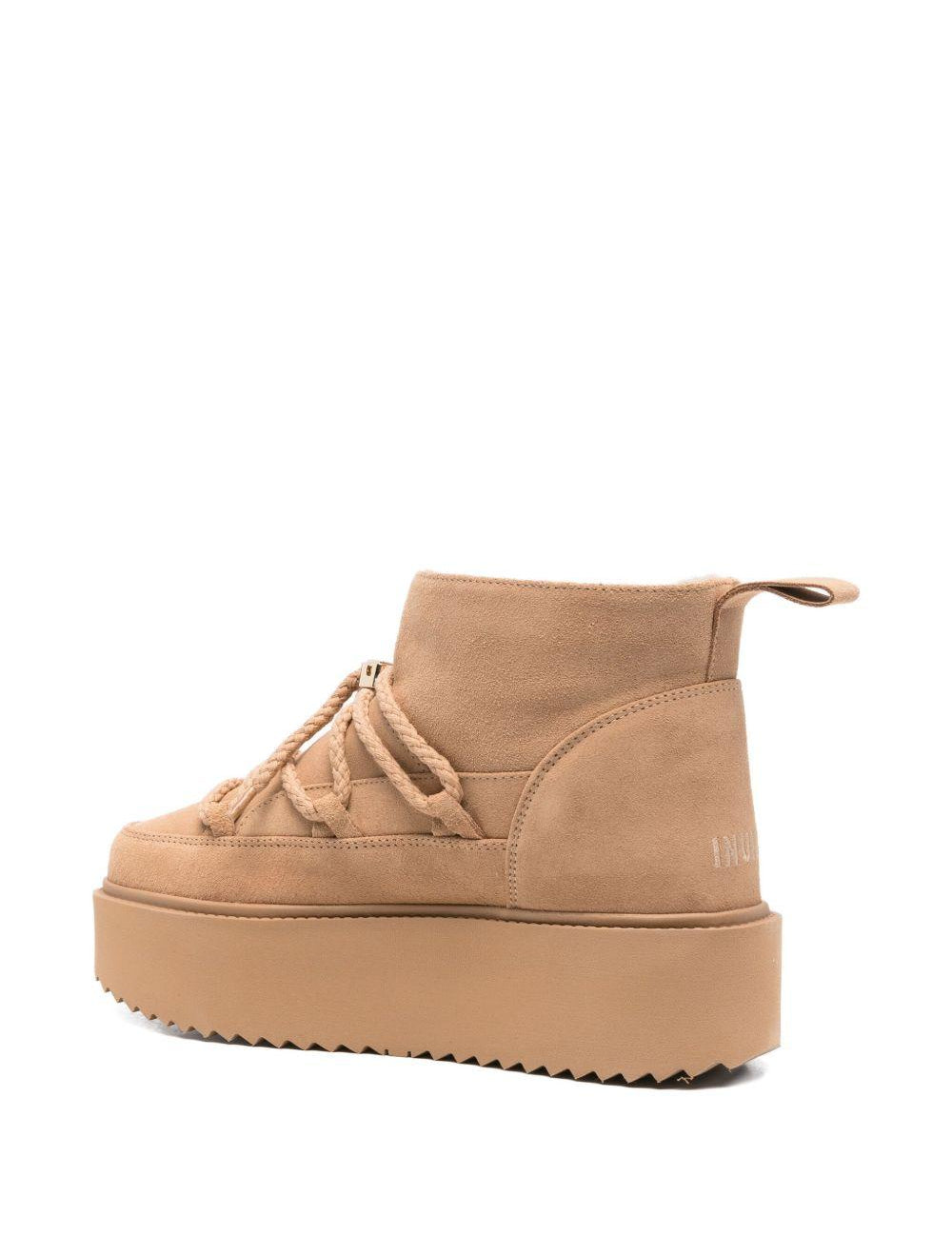 Stivaletti con plateau in beige Inuikii - donna 