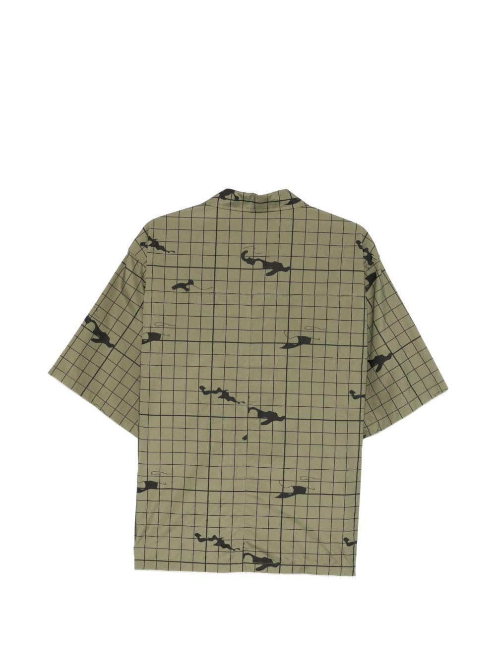 Camicia a quadri in verde Undercover - uomo 
