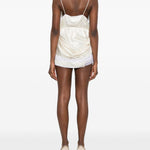 Abito mini con pizzo in beige Magda butrym - donna 