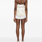 Abito mini con pizzo in beige Magda butrym - donna 