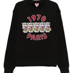 Felpa con ricamo in nero Kenzo - uomo 