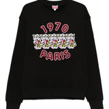 Felpa con ricamo in nero Kenzo - uomo 
