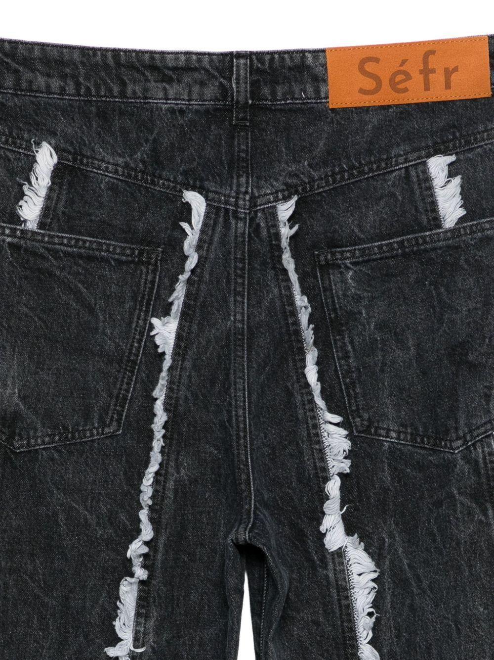 Jeans rayne a gamba ampia in grigio Sefr - uomo 