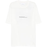 T-shirt con stampa grafica in bianco Oamc peacemaker - uomo 