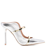 Mules Maureen 100 mule in nappa silver/gold 