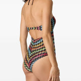 Costume con motivo a zigzag in multicolore Missoni - donna 