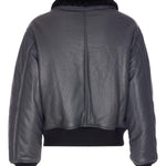 Giacca bomber in pelle in grigio Ami paris - uomo 