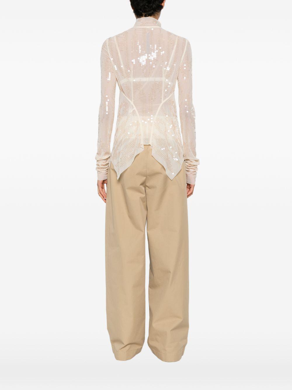 Giacca Naska Gary con paillettes in avorio Rick Owens Lilies - donna 