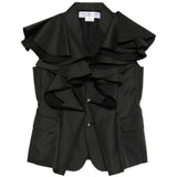 Giacca smanicata con ruches in nero Comme Des Garçons - donna 