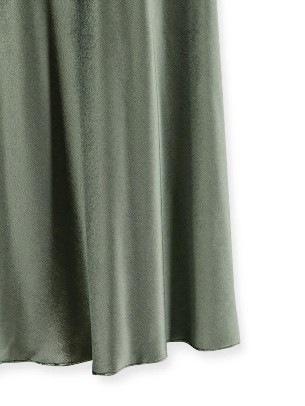 Gonna midi in satin verde Alberta Ferretti - donna 