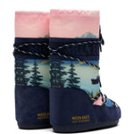Stivali da neve con lacci e stampa grafica<BR/>multicolore Moon boot x guest in residence - donna 