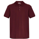 Polo con dettaglio a righe in piquet in rosso Moncler - uomo 