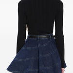 Top con bottoni in pizzo in nero Self-portrait - donna 