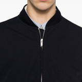 Bomber con zip in blu navy Lardini - uomo 