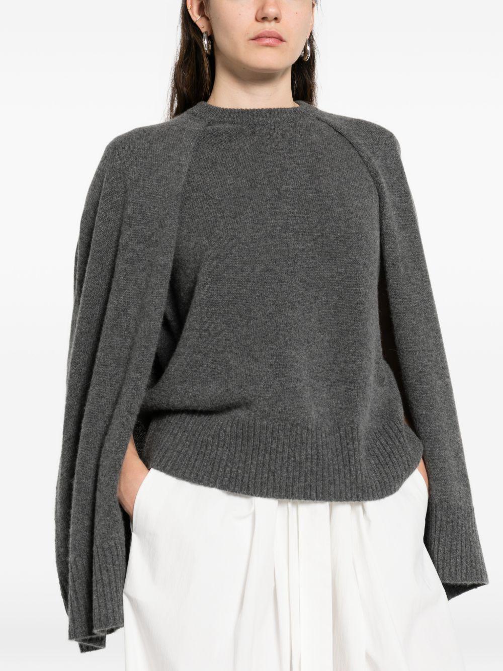 Maglione a mantella  in cashmere in grigio Toteme - donna 