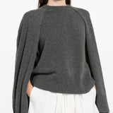 Maglione a mantella  in cashmere in grigio Toteme - donna 