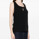 Canotta con apertura in nero Victoria beckham - donna 