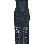 Abito midi in pizzo blu Rotate - donna 