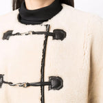 Giacca in shearling in bianco Toteme - donna 