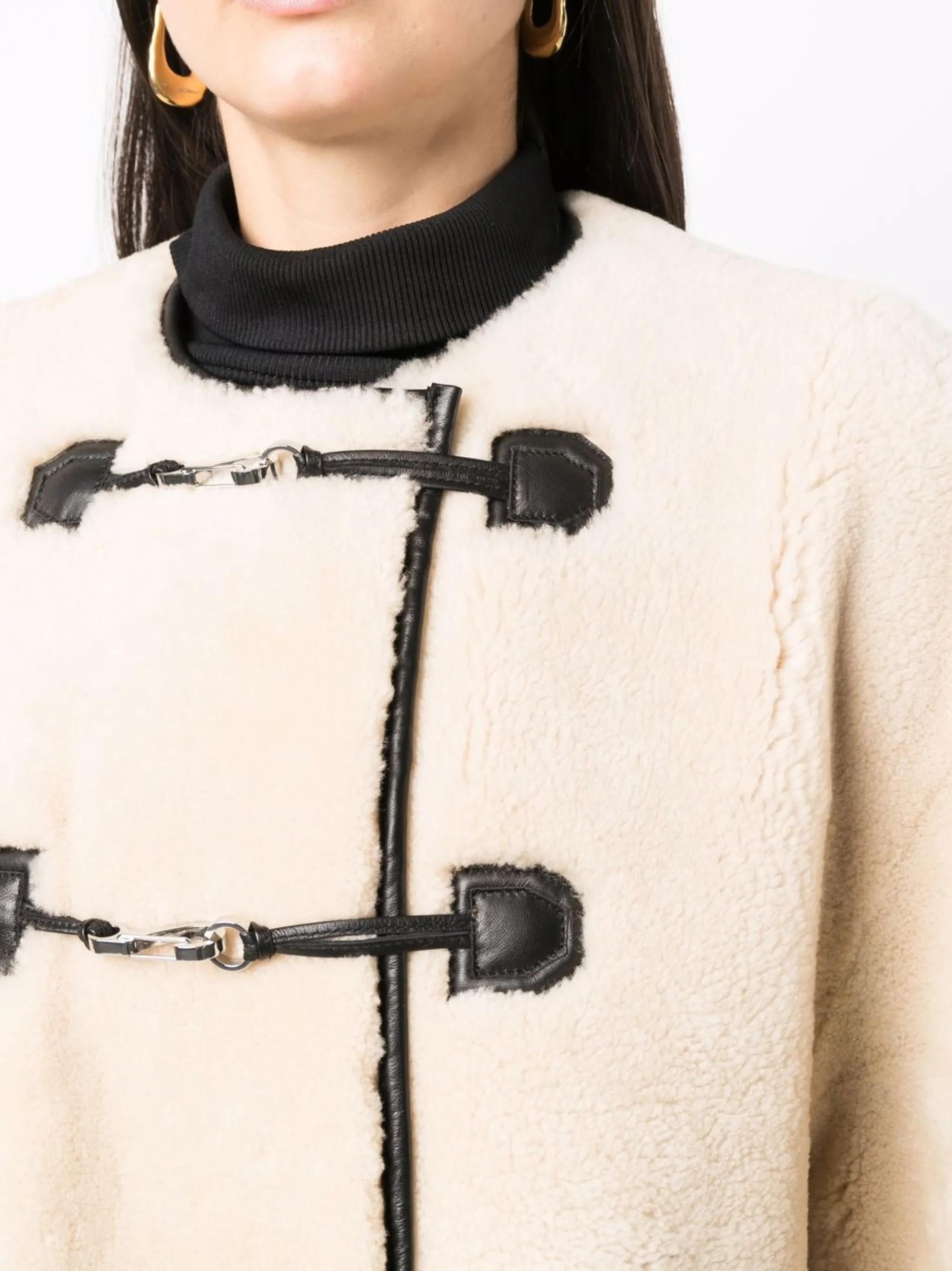 Giacca in shearling in bianco Toteme - donna 