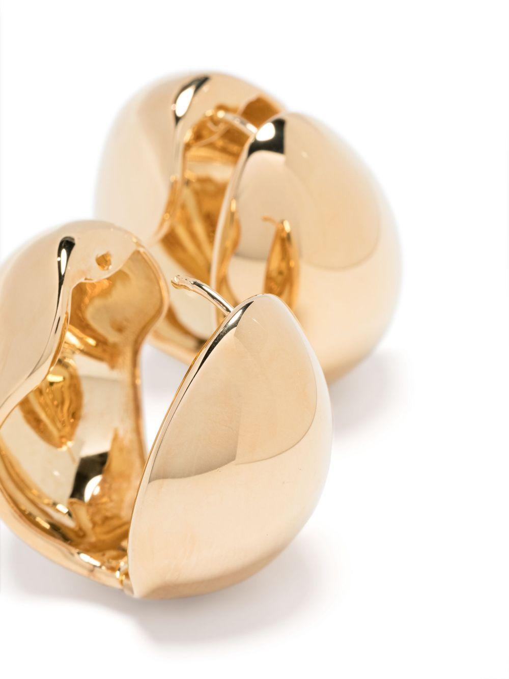 Orecchini a cerchio con logo in oro Coperni - donna 