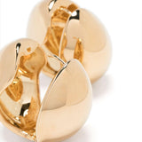 Orecchini a cerchio con logo in oro Coperni - donna 