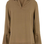 Blusa in cady di seta stretch dover in marone Maxmara - donna 
