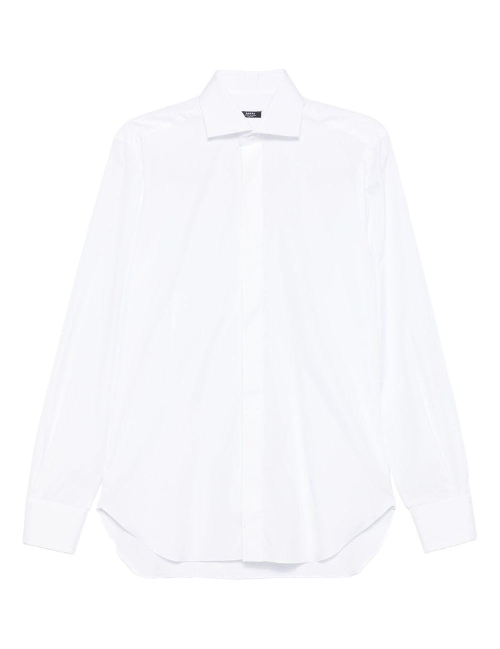 Camicia in cotone a maniche lunghe in bianco Barba - uomo 