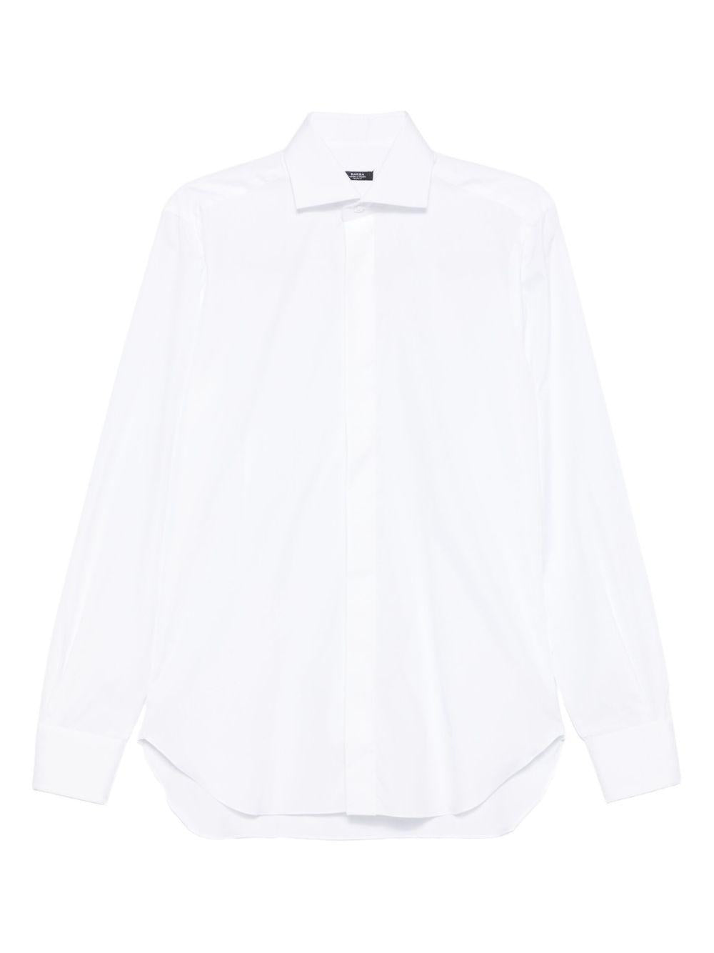 Camicia in cotone a maniche lunghe in bianco Barba - uomo 