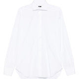 Camicia in cotone a maniche lunghe in bianco Barba - uomo 