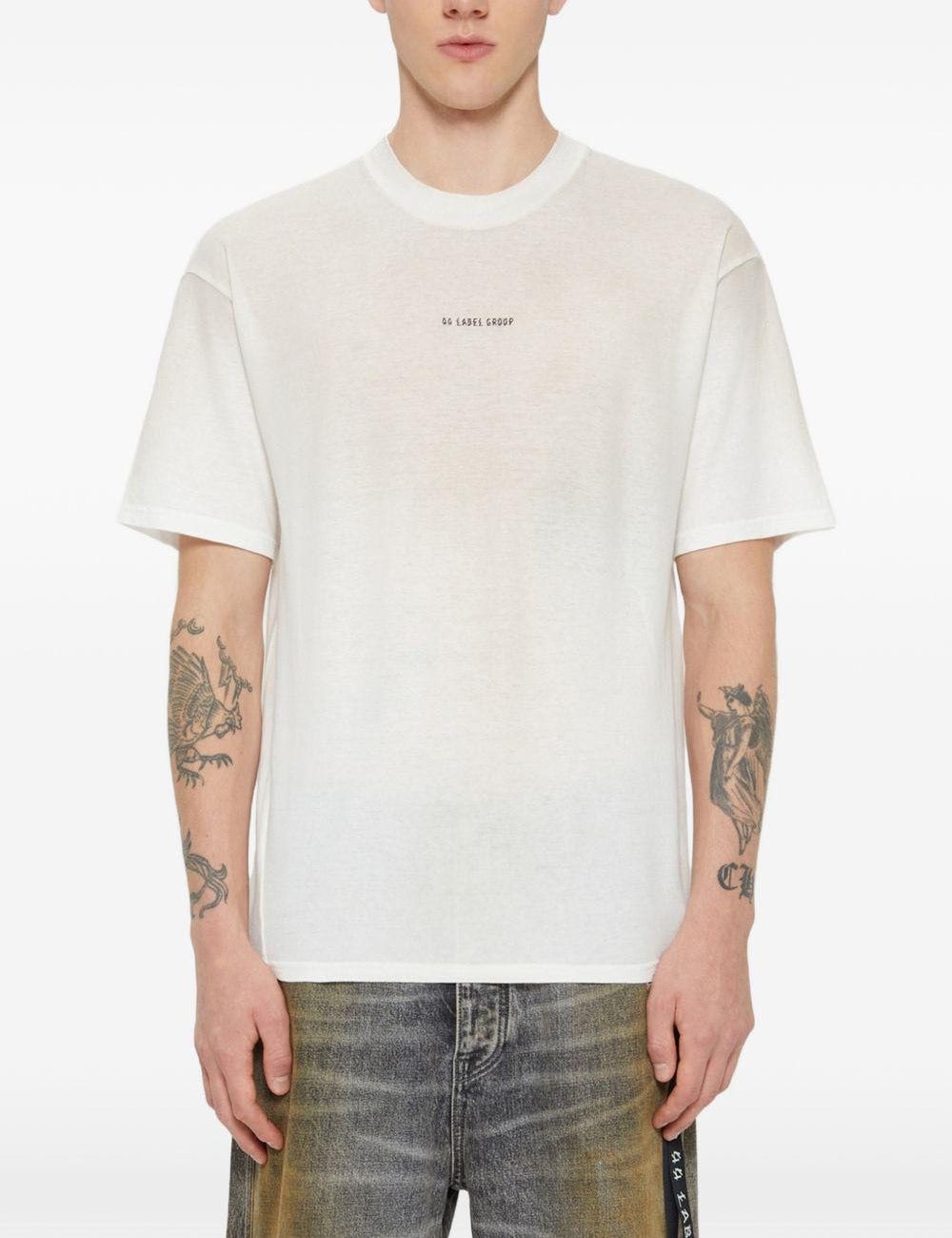 T-shirt in jersey in bianco 44 label group - uomo 