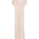 Abito lungo drappeggato con decorazione in beige Self-Portrait - donna 